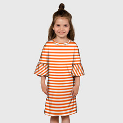 Платье клеш для девочки Тельняшка МЧС, цвет: 3D-принт — фото 2