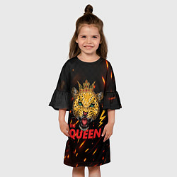 Платье клеш для девочки The Queen, цвет: 3D-принт — фото 2