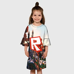 Платье клеш для девочки ROBLOX GAME, цвет: 3D-принт — фото 2