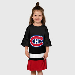 Платье клеш для девочки Монреаль Канадиенс, цвет: 3D-принт — фото 2
