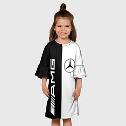 Платье клеш для девочки MERCEDES AMG, цвет: 3D-принт — фото 2