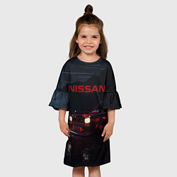 Платье клеш для девочки NISSAN, цвет: 3D-принт — фото 2