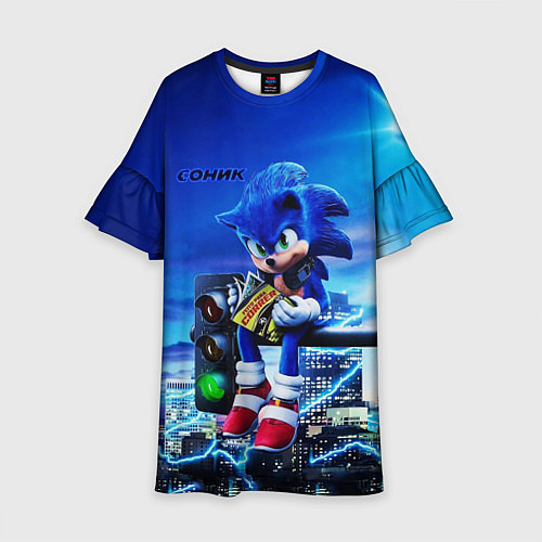 Детское платье SONIC / 3D-принт – фото 1