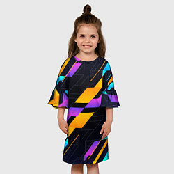 Платье клеш для девочки Modern Geometry, цвет: 3D-принт — фото 2