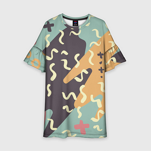 Детское платье Абстрактный узор / 3D-принт – фото 1