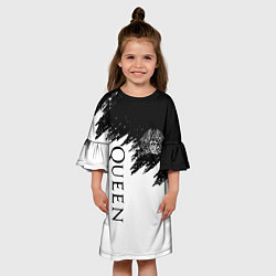 Платье клеш для девочки QUEEN, цвет: 3D-принт — фото 2