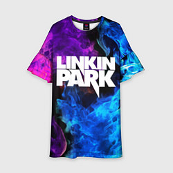 Платье клеш для девочки LINKIN PARK, цвет: 3D-принт