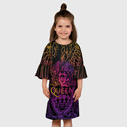 Платье клеш для девочки QUEEN, цвет: 3D-принт — фото 2