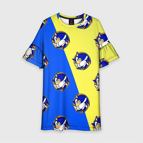 Детское платье Sonic - Соник / 3D-принт – фото 1