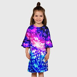 Платье клеш для девочки MARSMELLO, цвет: 3D-принт — фото 2