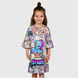 Платье клеш для девочки BrawlStars Girls Oko, цвет: 3D-принт — фото 2
