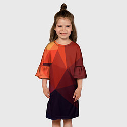 Платье клеш для девочки Грани, цвет: 3D-принт — фото 2