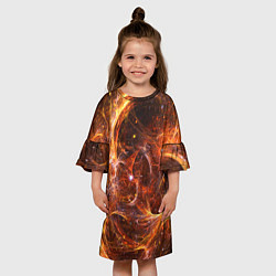 Платье клеш для девочки КОСМОС, цвет: 3D-принт — фото 2
