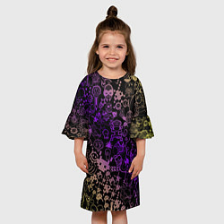 Платье клеш для девочки Игры, цвет: 3D-принт — фото 2