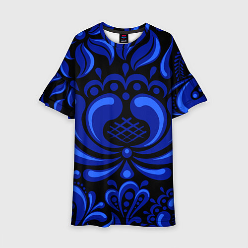 Детское платье Гжель узоры / 3D-принт – фото 1