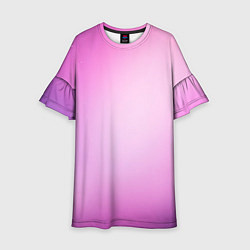 Платье клеш для девочки Нежный фиолет, цвет: 3D-принт