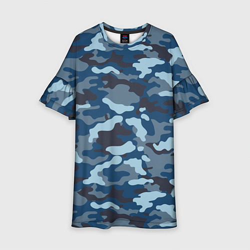 Детское платье Камуфляж МВД / 3D-принт – фото 1