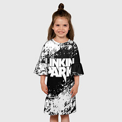 Платье клеш для девочки LINKIN PARK 5, цвет: 3D-принт — фото 2