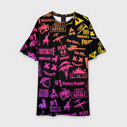 Платье клеш для девочки FORTNITE PARTY EVENT, цвет: 3D-принт
