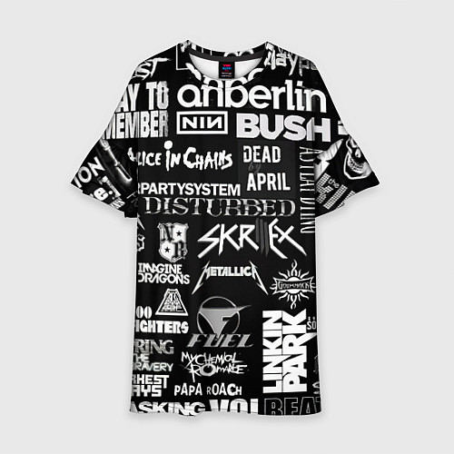 Детское платье Рок группы / 3D-принт – фото 1