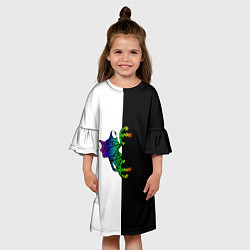 Платье клеш для девочки Лягуха, цвет: 3D-принт — фото 2