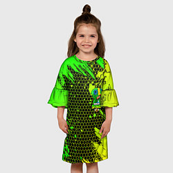 Платье клеш для девочки Brawl Stars LEON цвета 3D-принт — фото 2
