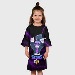 Платье клеш для девочки BRAWL STARS DJ FRANK, цвет: 3D-принт — фото 2
