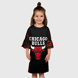 Платье клеш для девочки CHICAGO BULLS, цвет: 3D-принт — фото 2
