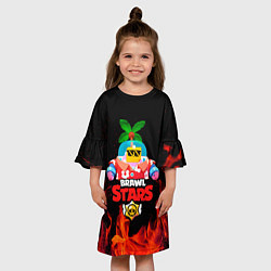 Платье клеш для девочки BRAWL STARS NEW SPROUT 6, цвет: 3D-принт — фото 2