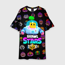 Платье клеш для девочки BRAWL STARS SPROUT 27, цвет: 3D-принт