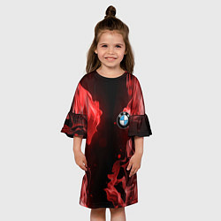 Платье клеш для девочки BMW, цвет: 3D-принт — фото 2