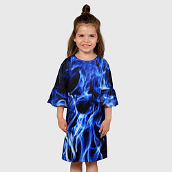 Платье клеш для девочки ДЫМ, цвет: 3D-принт — фото 2