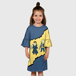 Платье клеш для девочки Fallout New Vegas Boys, цвет: 3D-принт — фото 2