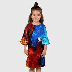 Платье клеш для девочки HONDA, цвет: 3D-принт — фото 2