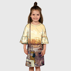 Платье клеш для девочки GTA San Andreas, цвет: 3D-принт — фото 2