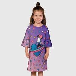 Платье клеш для девочки Минни Маус, цвет: 3D-принт — фото 2