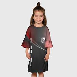 Платье клеш для девочки PORSCHE, цвет: 3D-принт — фото 2
