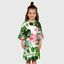 Платье клеш для девочки ЛЕТО ТЕКСТУРА, цвет: 3D-принт — фото 2