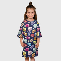 Платье клеш для девочки Макарун, цвет: 3D-принт — фото 2