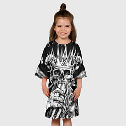 Платье клеш для девочки Монстр, цвет: 3D-принт — фото 2