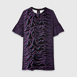 Платье клеш для девочки Joy Division Glitch, цвет: 3D-принт