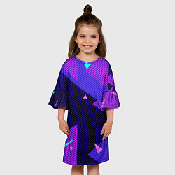 Платье клеш для девочки ГЕОМЕТРИЯ, цвет: 3D-принт — фото 2