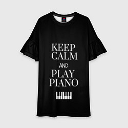 Детское платье Keep calm and play piano