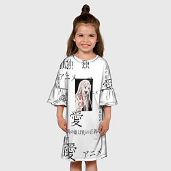 Платье клеш для девочки Сиро Страна чудес смертников, цвет: 3D-принт — фото 2