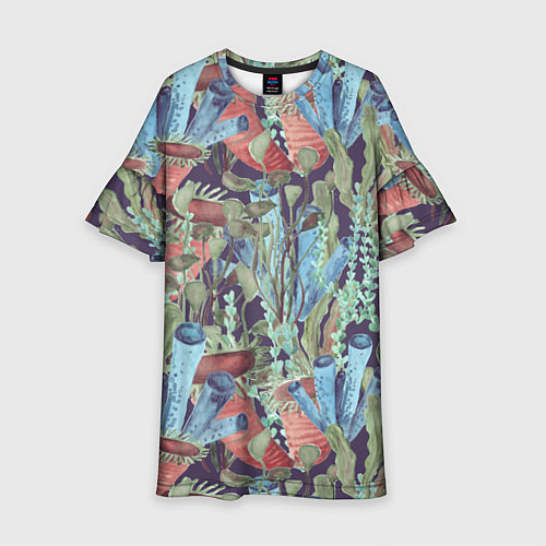 Детское платье Водоросли на морском дне / 3D-принт – фото 1