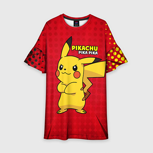Детское платье Pikachu Pika Pika / 3D-принт – фото 1