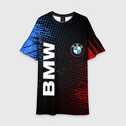 Платье клеш для девочки BMW ТЕКСТУРА, цвет: 3D-принт