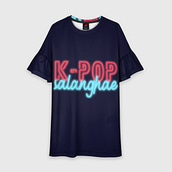 Платье клеш для девочки LOVE K-POP, цвет: 3D-принт