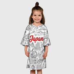 Платье клеш для девочки Япония Z, цвет: 3D-принт — фото 2