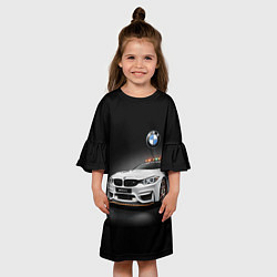 Платье клеш для девочки Safety car, цвет: 3D-принт — фото 2
